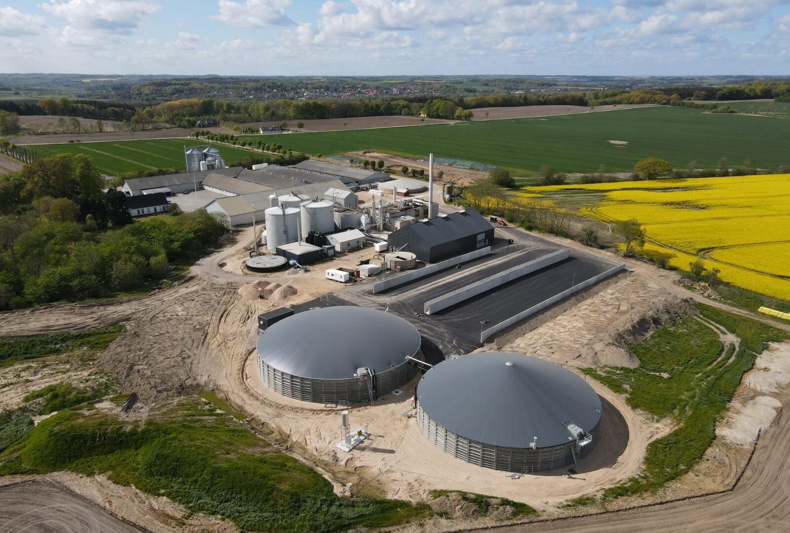 Bosch Beton - Keerwanden voor Deense biogasinstallatie OL Biogas in Langå