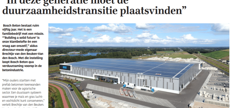 Interview Bosch Beton in bijlage Trouw Circulaire Economie (5 februari 2021)