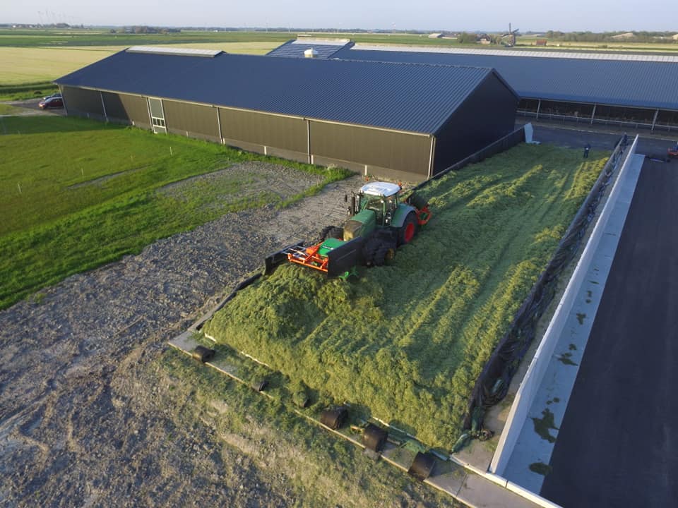 Vijf Bosch Beton sleufsilo's bij melkveebedrijf in Schoorl (foto: Gerben Mulder)
