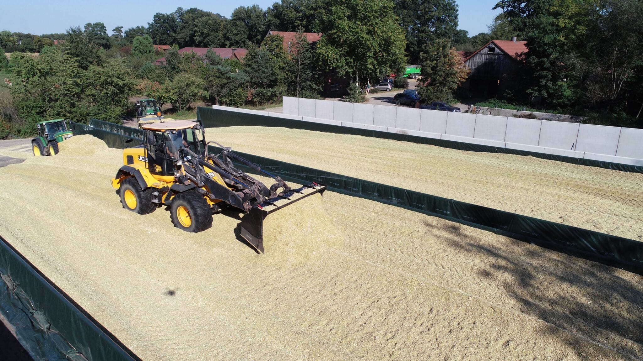 New silage clamp with 4 chambers in Gütersloh, Germany Bosch Beton