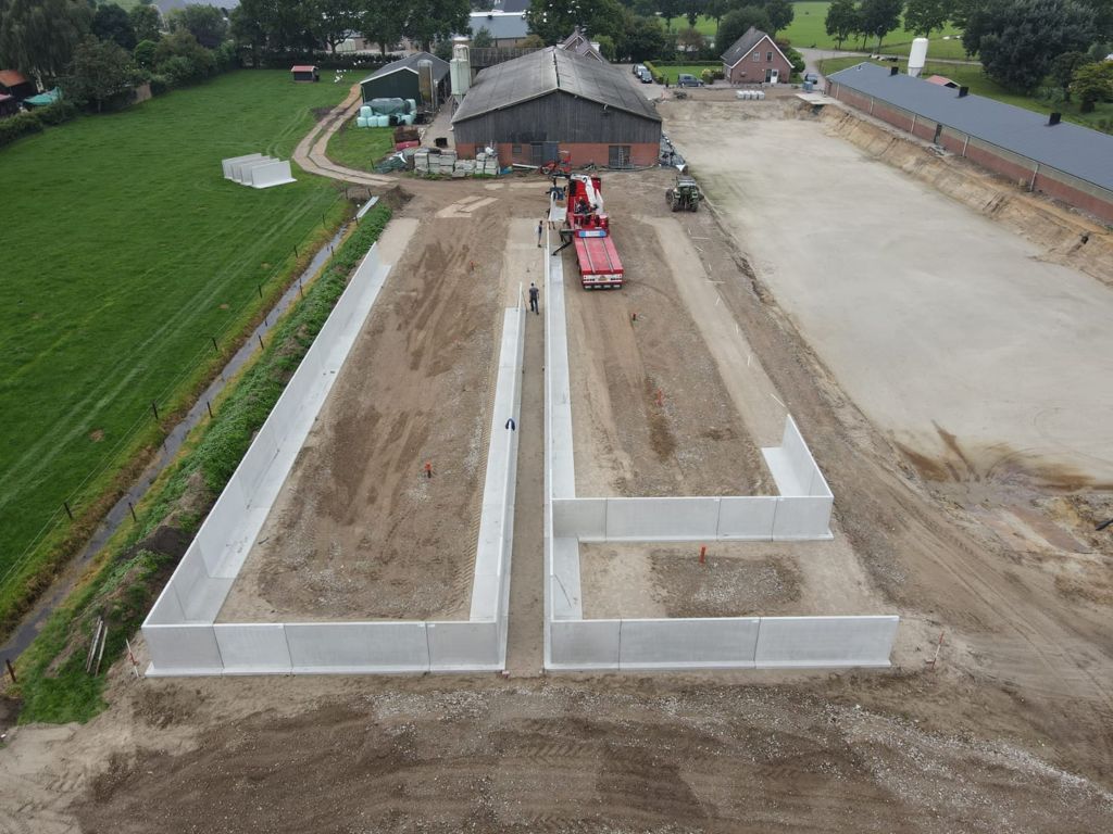Betonstützwand fur Fahrsilo